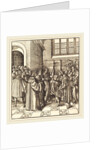 A Legation before a King, near Him Two Women Standing by Leonhard Beck