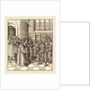 A Legation before a King, near Him Two Women Standing by Leonhard Beck