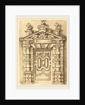 Pedimented Doorway, c. 1594 by Wendel Dietterlin and anonymous etcher