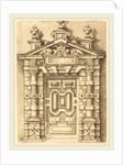 Pedimented Doorway, c. 1594 by Wendel Dietterlin and anonymous etcher