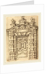 Pedimented Doorway, c. 1594 by Wendel Dietterlin and anonymous etcher