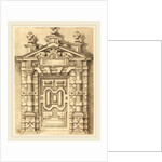 Pedimented Doorway, c. 1594 by Wendel Dietterlin and anonymous etcher