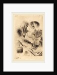 Man and Woman Embracing, stipple by Master NW
