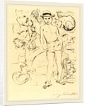 Boy Wearing Bathing-Trunks and Straw Hat by Lovis Corinth