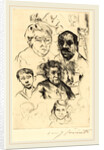 Assorted Heads and Self-Portrait by Lovis Corinth
