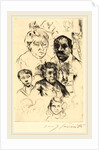 Assorted Heads and Self-Portrait by Lovis Corinth