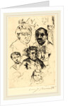 Assorted Heads and Self-Portrait by Lovis Corinth