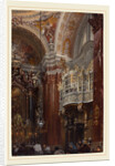 The Interior of the Jacobskirche at Innsbruck, 1872 by Adolph Menzel