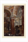 The Interior of the Jacobskirche at Innsbruck, 1872 by Adolph Menzel