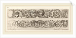 Two Ornamental Bands with Facing Heads of Lion and Eagle, and Two Rams, probably 1648 by Stefano Della Bella