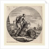 Galley Slave Hauling a Ship's Cargo, 1656 by Stefano Della Bella