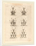 Thirty-Six Jugglers Standing in Pyramids, 1652 by Stefano Della Bella