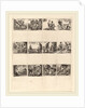 Mythological Playing Cards, 1644, 12 etchings on one sheet by Stefano Della Bella
