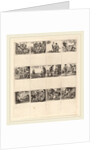 Mythological Playing Cards, 1644, 12 etchings on one sheet by Stefano Della Bella