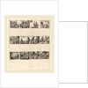 Mythological Playing Cards, 1644, 12 etchings on one sheet by Stefano Della Bella
