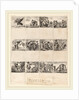 Mythological Playing Cards, 1644, 12 etchings on one sheet by Stefano Della Bella