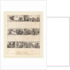 Mythological Playing Cards, 1644, 12 etchings on one sheet by Stefano Della Bella