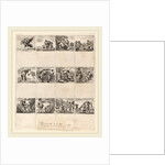Mythological Playing Cards, 1644, 12 etchings on one sheet by Stefano Della Bella
