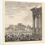 Temple of Antonius and the Campo Vaccino, 1656 by Stefano Della Bella