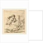 Child Holding a Puppy by Stefano Della Bella