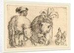 Negro Feeding a Horse, probably 1662 by Stefano Della Bella