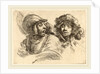 Frightened Soldier and Man with Fur Cap by Stefano Della Bella