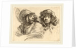 Frightened Soldier and Man with Fur Cap by Stefano Della Bella