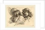 Frightened Soldier and Man with Fur Cap by Stefano Della Bella