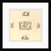 Soldiers, 5 etchings on 1 sheet of laid paper restrikes by Stefano Della Bella