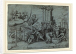 Young Man Warning a Sorrowful Woman by Giulio Bonasone