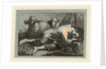 Peasant Boy Asleep near Two Sheep by Francesco Londonio