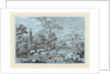 Cattle and Figures at a Farmyard Stream by Marco Ricci