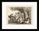 Joseph Kneels with the Child before Mary on the Donkey by Giovanni Domenico Tiepolo