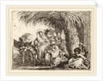 Joseph Kneels with the Child before Mary on the Donkey by Giovanni Domenico Tiepolo