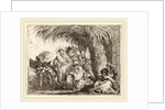 Joseph Kneels with the Child before Mary on the Donkey by Giovanni Domenico Tiepolo