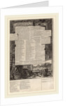 Catalogo delle Opere by Giovanni Battista Piranesi