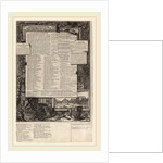 Catalogo delle Opere by Giovanni Battista Piranesi