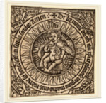 Divine Infant with the Globe in a Circle with Four Angels, probably c. 1500 by Anonymous