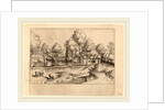 Country Village with Church by Johannes van Doetechum the Elder and Lucas van Doetechum