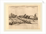 Fields and a Village Road with Post Mill by Johannes van Doetechum the Elder and Lucas van Doetechum
