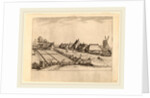 Fields and a Village Road with Post Mill by Johannes van Doetechum the Elder and Lucas van Doetechum
