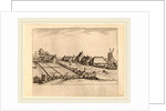 Fields and a Village Road with Post Mill by Johannes van Doetechum the Elder and Lucas van Doetechum