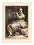 Euterpe, probably 1592 by Hendrik Goltzius