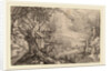 formerly Jacques de Gheyn II, Landscape with Log House near a River by Anonymous