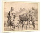 Woman Crossing a Stream, 1662 by Karel Dujardin