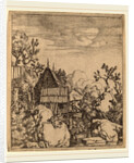Man on a Small Wooden Bridge by Allart van Everdingen