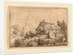 Ruined Cottage, Surrounded by Water by Allart van Everdingen