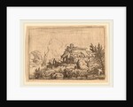 Ruined Cottage, Surrounded by Water by Allart van Everdingen