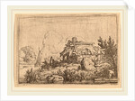Ruined Cottage, Surrounded by Water by Allart van Everdingen