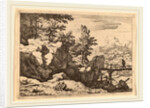 Man on a Small Wooden Bridge by Allart van Everdingen